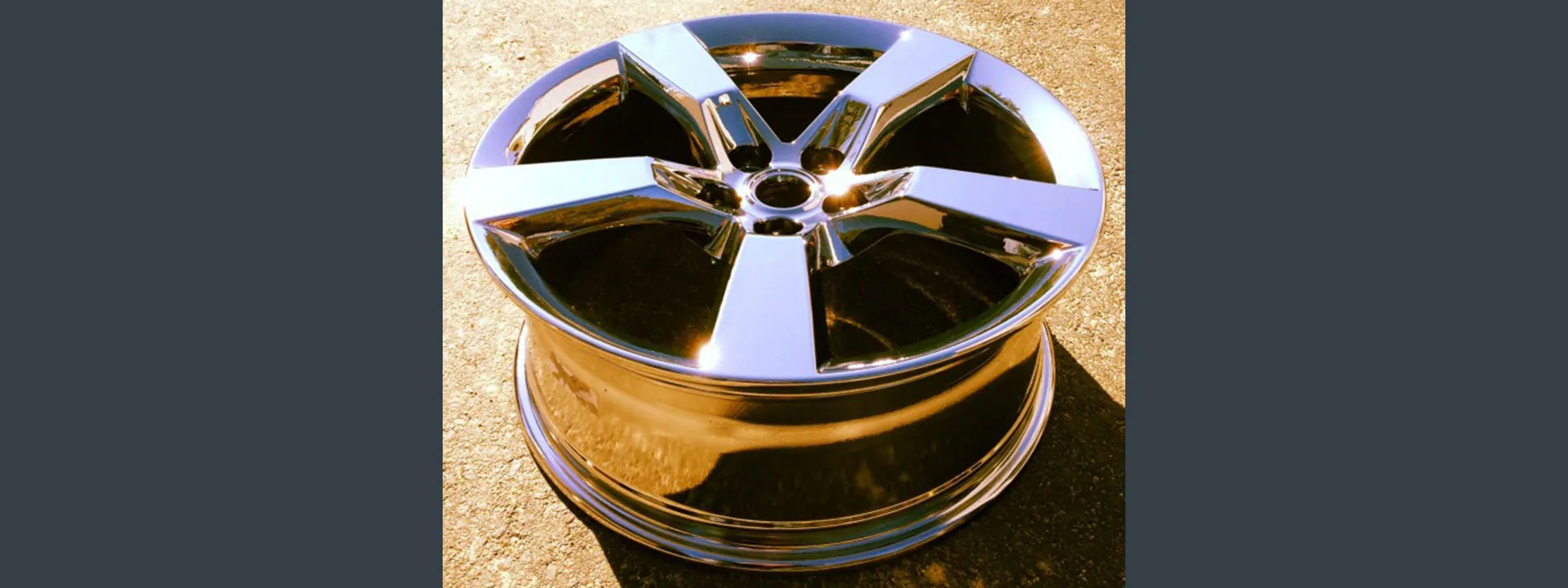 Alloy wheel with a PVD chrome finish